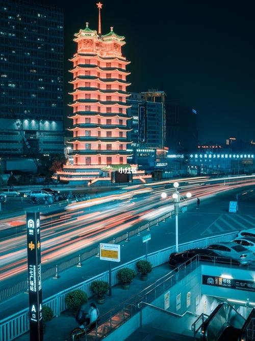 郑州二七塔夜景_郑州_夜景_郑州自由行热门攻略_二七塔_摄影_来拍照了