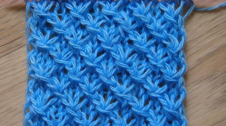 棒针单色水草花织法教程,织鞋面,毛衣都不错!