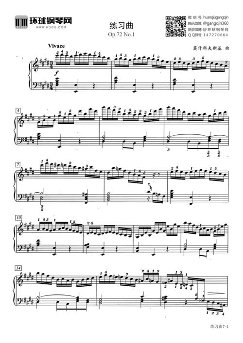 72 no.1)-莫什科夫斯基   曲谱练习曲(op.72 no.