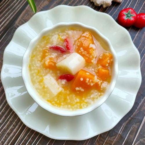 南瓜山药粥,营养美味