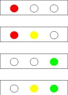 设计一个控制简单红,黄,绿灯的交通指挥灯信号顺序发生器