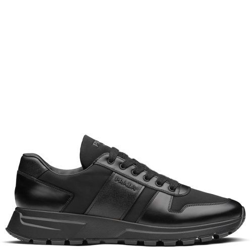 prada男皮鞋价格和图片,prada休闲鞋 【包税】prada/普拉达 21年秋冬新款 prax 1系列 男士黑色织物皮革