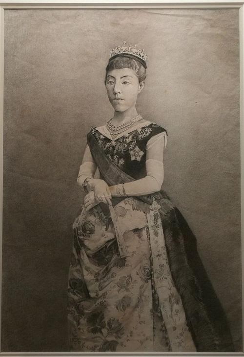 19~20世纪,明治天皇的皇后,明宪皇太后画像.