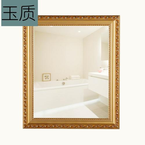镜面实木镜框镜子影楼挂壁发廊装饰墙上玻璃浴室镜
