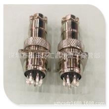 9芯航空插头 连接器16m-9a/9h(9芯)gx16-9 方形法兰插座 航空头