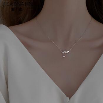 jeaesaen简索项链女ins锁骨链心跳项链小众设计新款潮轻奢气质颈链