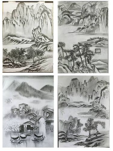 2016暑假松江汇画吧中国风素描作品