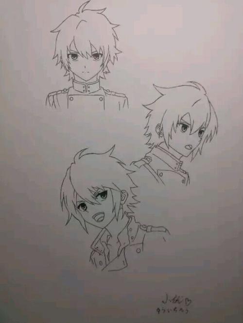 百夜优一郎全身简笔画