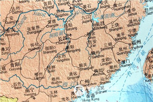 世界热点国家地图2019全新 亚洲地图 折叠图中外文对照 大字易读1.