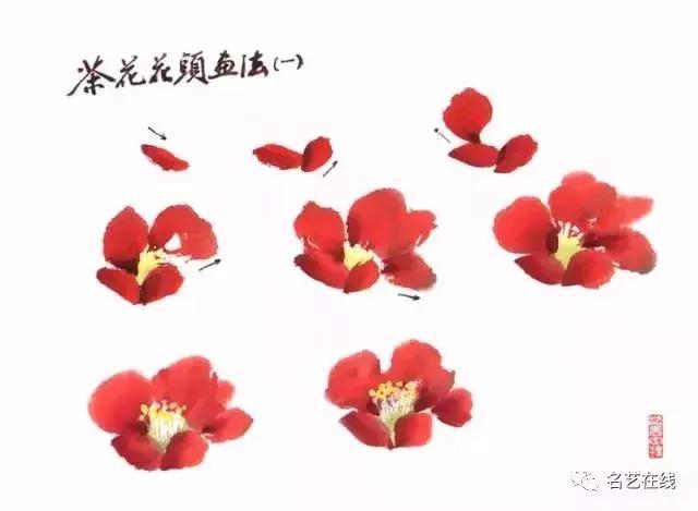 国画技法如何画茶花