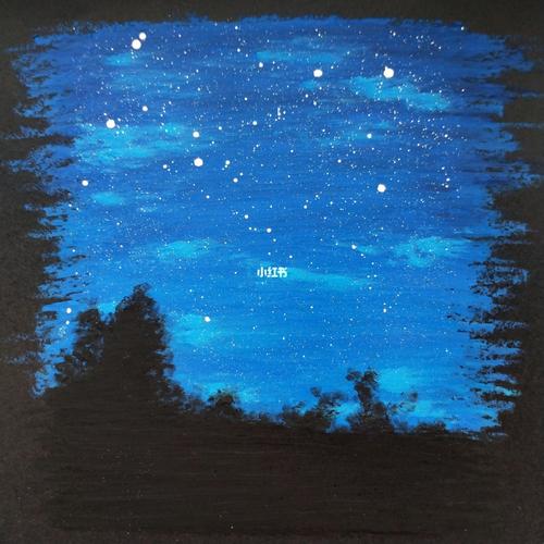 油画棒|新手简单|星空_油画棒_星空_新手_油画棒画_壁纸_文化_绘画
