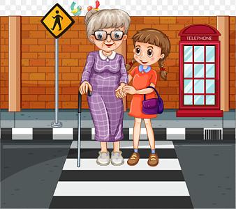 老奶奶过马路的手抄报 爱路护路的手抄报