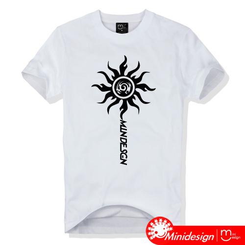 【minidesign】太阳神图腾潮流短t(男/女款)_男款-白色l
