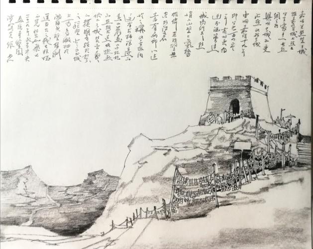 大漠边塞壮美诗孔维克甘肃写生欣赏