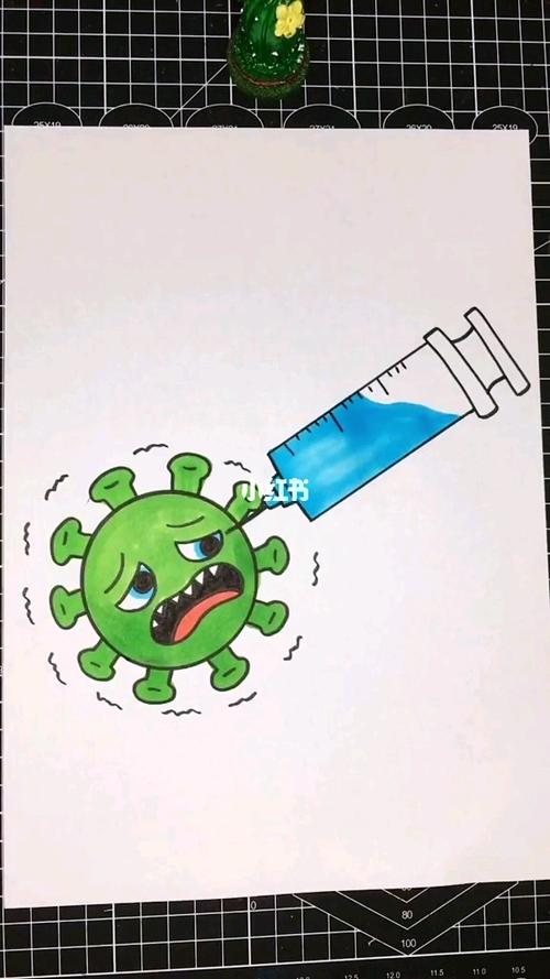 一分钟教你画画96做好防护 战胜病毒_绘画_简笔画_教程_简笔画教程