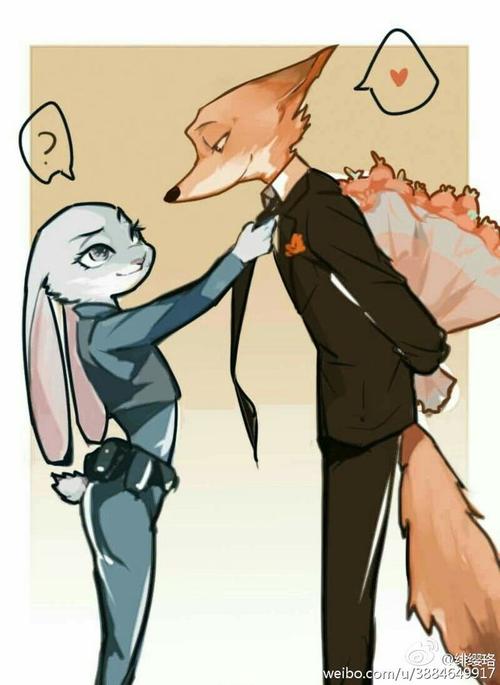 zootopia疯狂动物城狐兔cp实在不能再萌了已化爱你狐尼克兔朱迪u疯狂