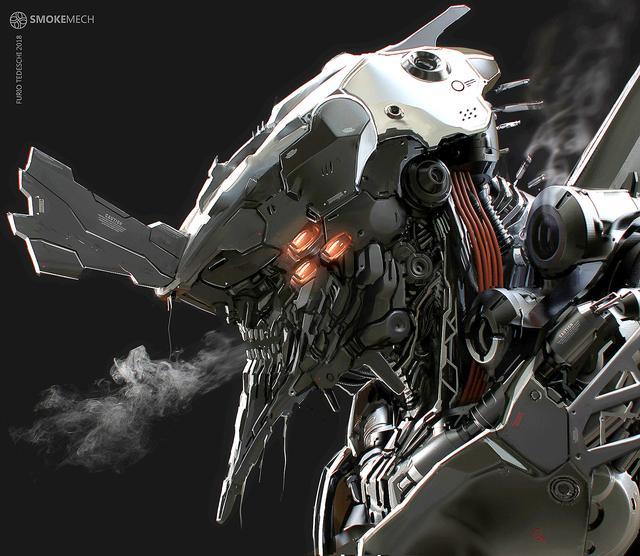 南非艺术家武士头骨头盔系列新作科幻概念 帅气逼人!