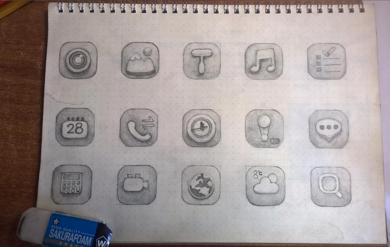 手绘图标,临摹作品