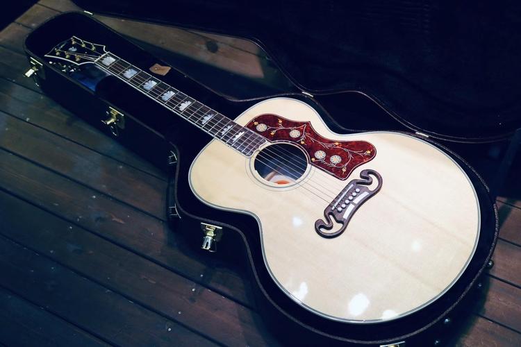 吉他大徐gibson吉普森sj200j200蓝背限量版全单电箱吉他民谣吉他