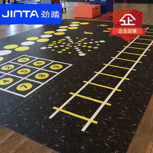 劲踏健身房地胶垫私教地胶健身工作室地胶少儿体适能地板图案定制