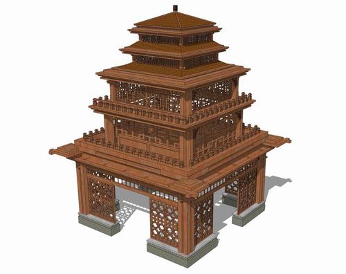 古建阁楼  中式阁楼   古建凉亭  中式塔楼