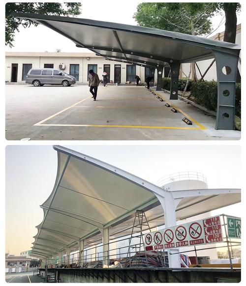 膜结构大型雨棚 东莞户外汽车电瓶车充电桩停车篷电动车遮阳棚
