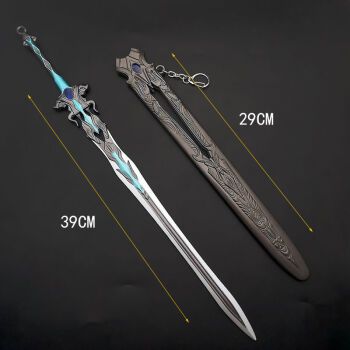 斗罗大陆周边手办唐三昊天锤尘心七杀剑大号版42厘米金属模型玩具