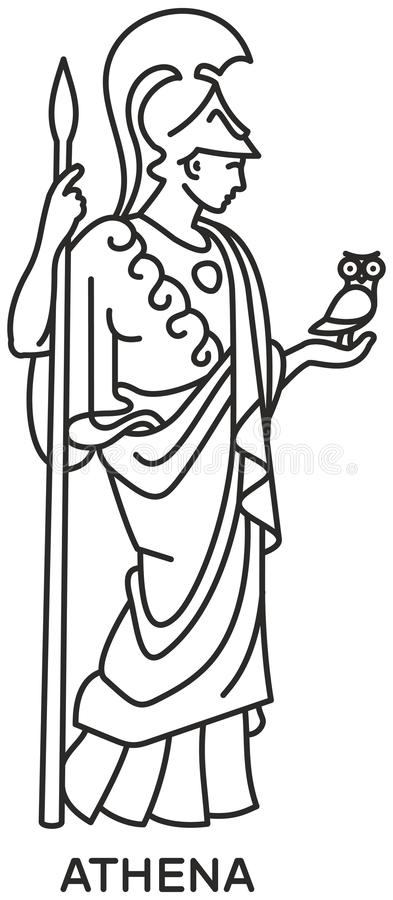 古希腊雅典娜简笔画