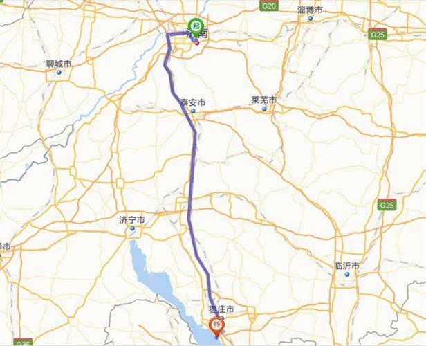 1) 沿京台高速公路,行驶约224.