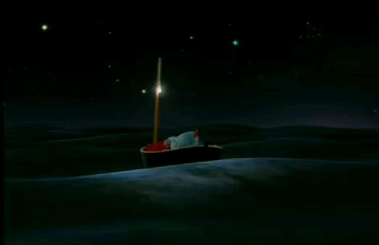 依古比古有一条小船,船上有一盏灯.