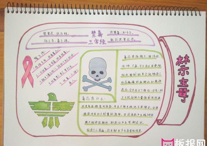 禁毒手抄报简单又漂亮禁毒三字经