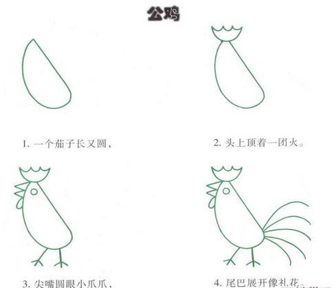 简笔画公鸡怎么画