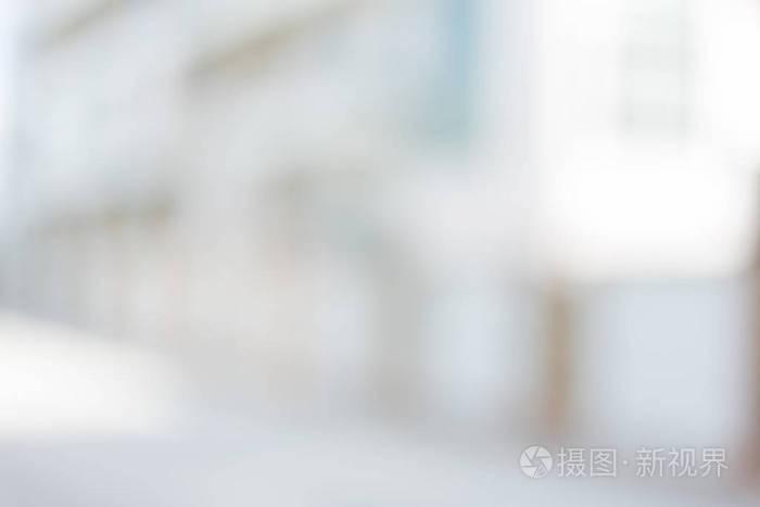 从购物中心建设模糊的白色背景图像