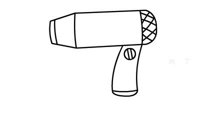 简笔画电吹风吹风机的画法