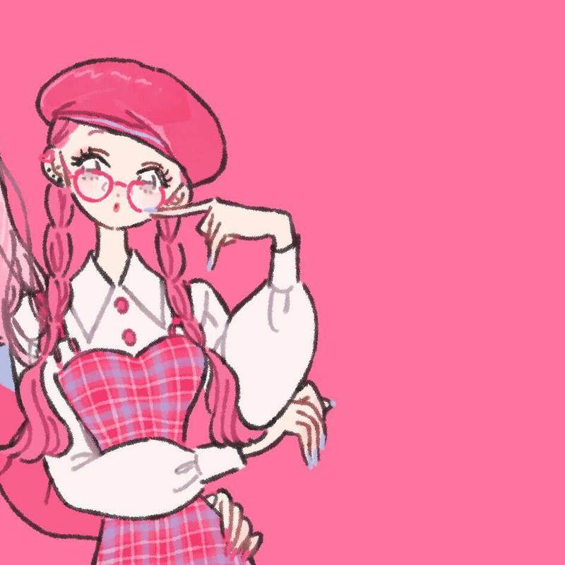 自截闺蜜头像 #手绘头像##闺蜜头像##女生头像# 画师twi:gojio
