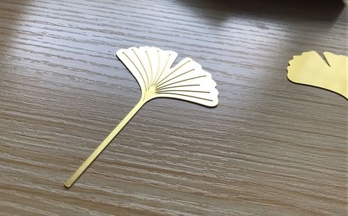 简约银杏叶书签创意小清新学生用黄铜叶脉金属文创礼品定制刻字