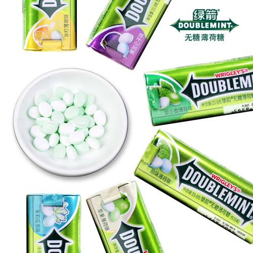 绿箭口香糖无糖薄荷糖铁盒装35粒原味清凉戒烟糖箭牌口香糖果