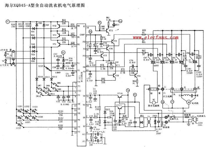 海尔洗衣机电路图xqb45-a型