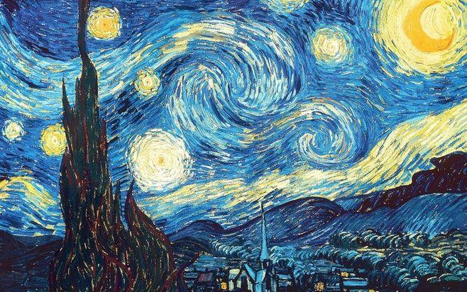 星夜/梵高油画作品欣赏及赏析/1889年/纽约,现代艺术