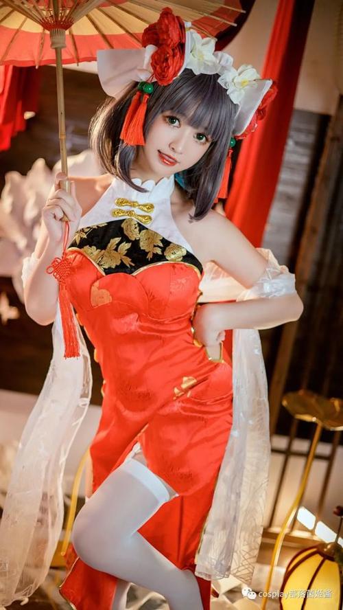 cos碧蓝航线旗袍柴郡cos正片鳗鱼霏儿