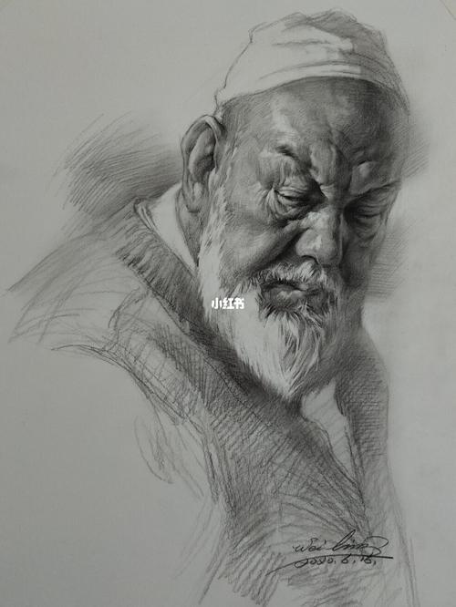 一组少数民族人物素描示范! 共朋友们分享!谢谢_素描_人文_绘画