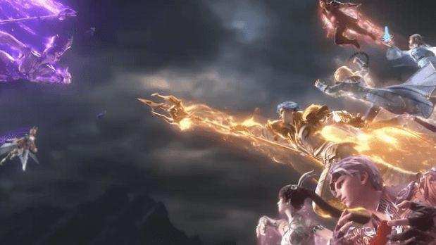 嘉峪关之战被用游戏还原,唐三百万年魂环首战,金色光芒无比耀眼