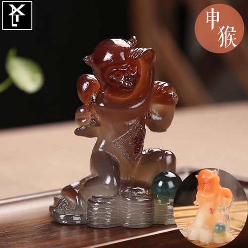 12十二生肖属相鼠牛虎兔龙蛇马羊猴鸡狗猪变色茶玩茶宠摆件茶盘道视频