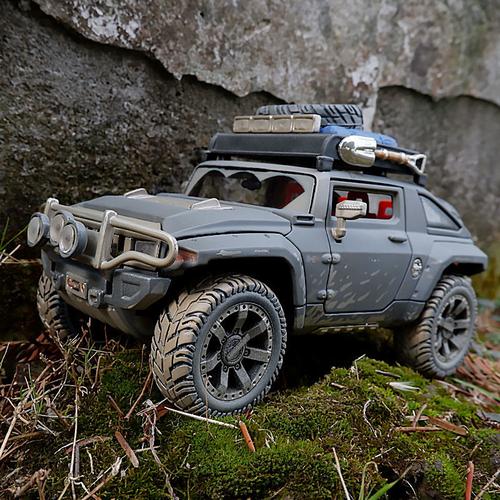 124悍马hx泥泞做旧版仿真汽车模型合金收藏玩具车摆件越野车124收藏版