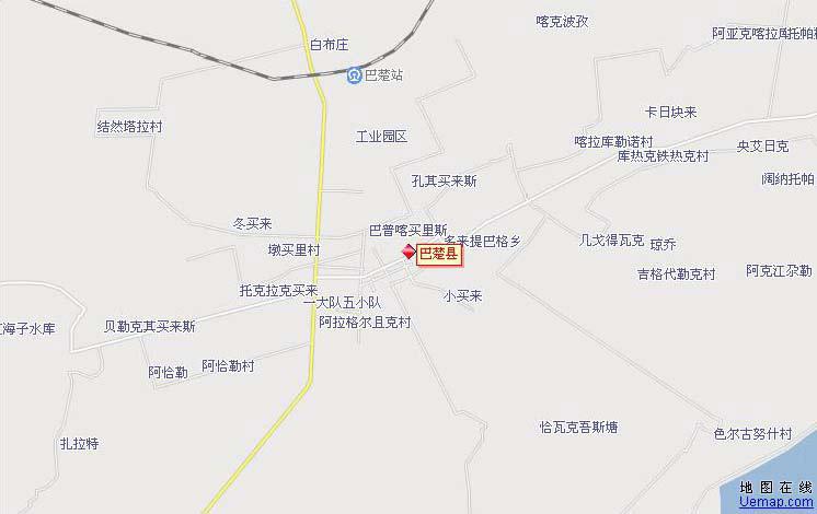 巴楚县城区行政区划图_喀什地图_高清版_下载-政区地图