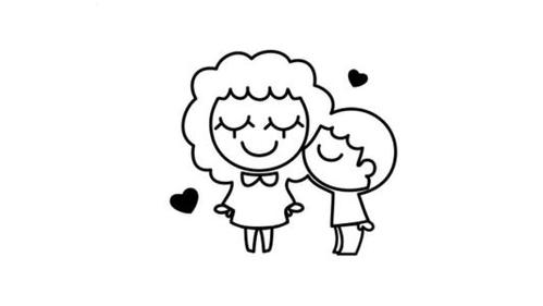 妈妈的礼物儿简笔画