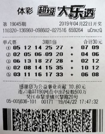 体彩老手擒大乐透头奖1000万竟不知道自己中奖