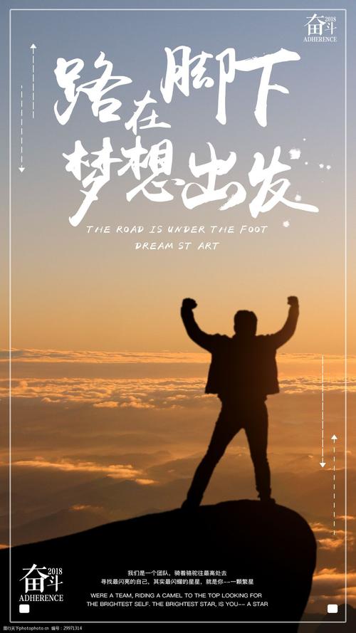 路在脚下梦想出发海报