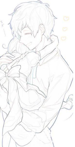 素描动漫男生头像图片