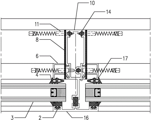 一种内部可拆式玻璃幕墙系统的制作方法